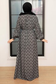 Black Hijab Dress 22471S - 2