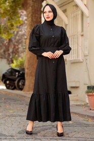 Black Hijab Dress 2267S - 1