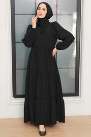 Black Hijab Dress 22912S - 2