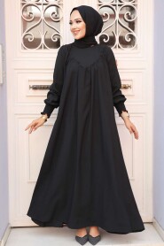 Black Hijab Dress 23211S - 1