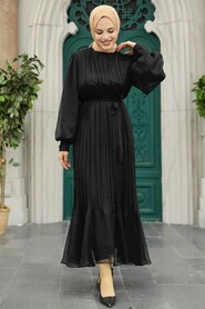 Black Hijab Dress 2344S - 1