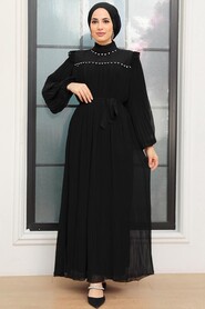 Black Hijab Dress 24510S - 1