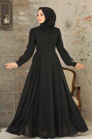 Black Hijab Dress 2703S - 1