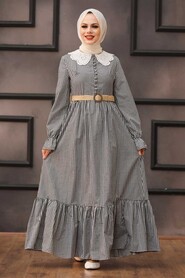 Black Hijab Dress 2711S - 1
