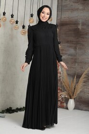 Black Hijab Dress 27140S - 2