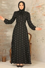 Black Hijab Dress 2721S - 1