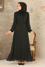Black Hijab Dress 2734S - 1