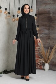 Black Hijab Dress 27660S - 1