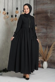 Black Hijab Dress 27660S - 2