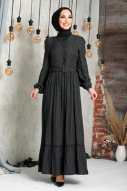Black Hijab Dress 2770S - 2