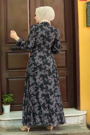 Black Hijab Dress 279011S - 2