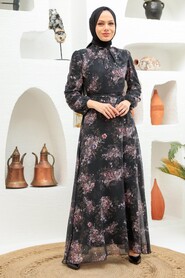 Black Hijab Dress 279036S - 1