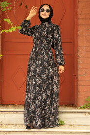 Black Hijab Dress 279047S - 2