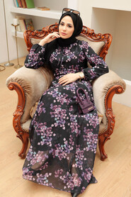 Black Hijab Dress 279061S - 2