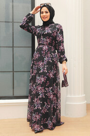 Black Hijab Dress 279061S - 1
