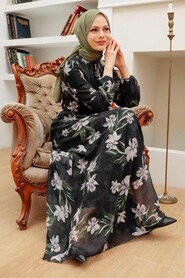 Black Hijab Dress 279068S - 2
