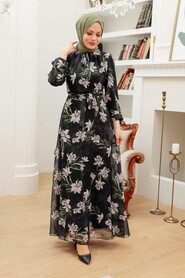 Black Hijab Dress 279068S - 1