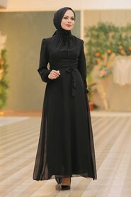 Black Hijab Dress 27922S - 1