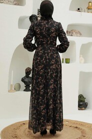 Black Hijab Dress 27923S - 2