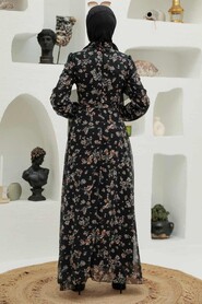 Black Hijab Dress 27924S - 2