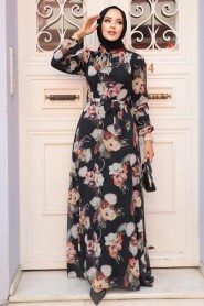 Black Hijab Dress 27926S - 2