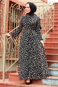 Black Hijab Dress 2792S - 1