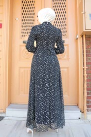 Black Hijab Dress 2809S - 2
