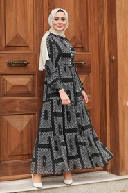 Black Hijab Dress 2831S - 1
