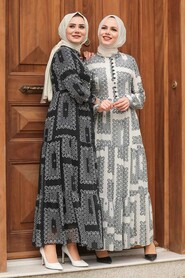 Black Hijab Dress 2831S - 2