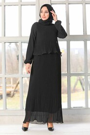 Black Hijab Dress 2860S - 3