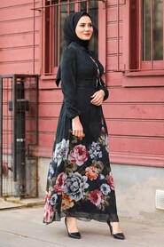 Black Hijab Dress 2875S - 2