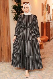 Black Hijab Dress 30251S - 1