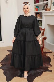 Black Hijab Dress 30301S - 1