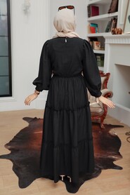 Black Hijab Dress 30301S - 4