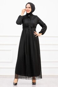 Black Hijab Dress 3042S - 1