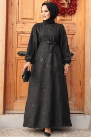 Black Hijab Dress 30441S - 2