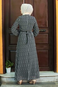 Black Hijab Dress 30501S - 2