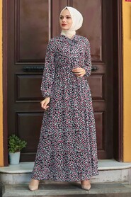 Black Hijab Dress 3050S - 1
