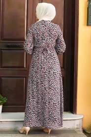 Black Hijab Dress 3050S - 2