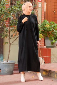 Black Hijab Dress 3121S - 1