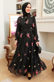 Black Hijab Dress 32812S - 2