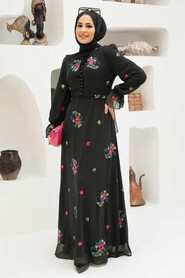 Black Hijab Dress 32943S - 1