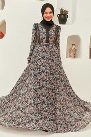 Black Hijab Dress 33235S - 1