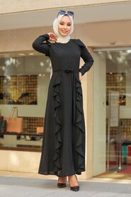 Black Hijab Dress 3331S - 2