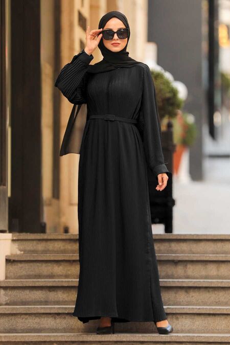 Black Hijab Dress 3337S - Neva-style.com