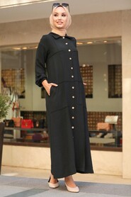 Black Hijab Dress 3340S - 1