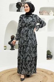 Black Hijab Dress 3359S - 1