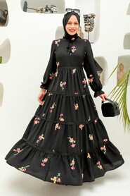 Black Hijab Dress 3403S - 2