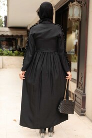 Black Hijab Dress 3434S - 2