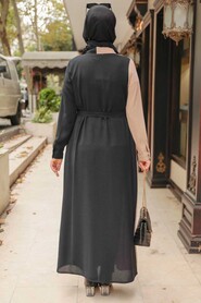 Black Hijab Dress 3437S - 2